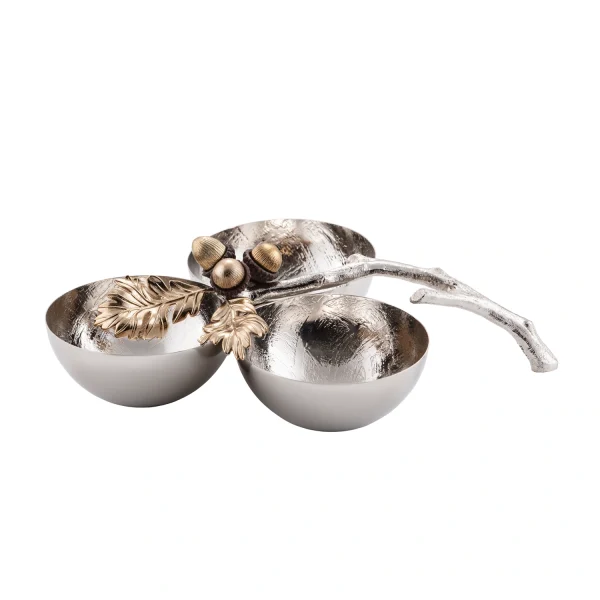 Appetizer container Large Silver brass Vaniya  15760