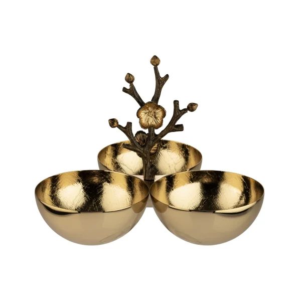 Appetizer container Large Golden brass Anemone  15792