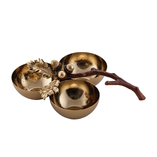 Appetizer container Large Golden brass Vaniya  15753