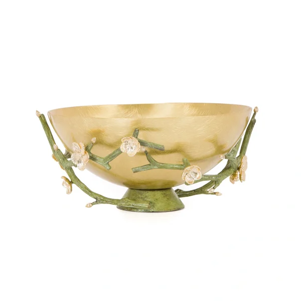 Fruit container  Green  Golden brass Anemone  15477