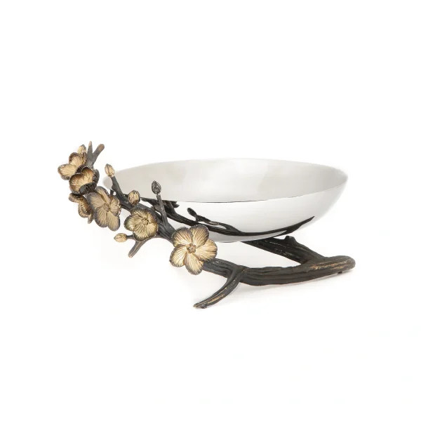 Fruit container Medium Silver brass Anemone  15396