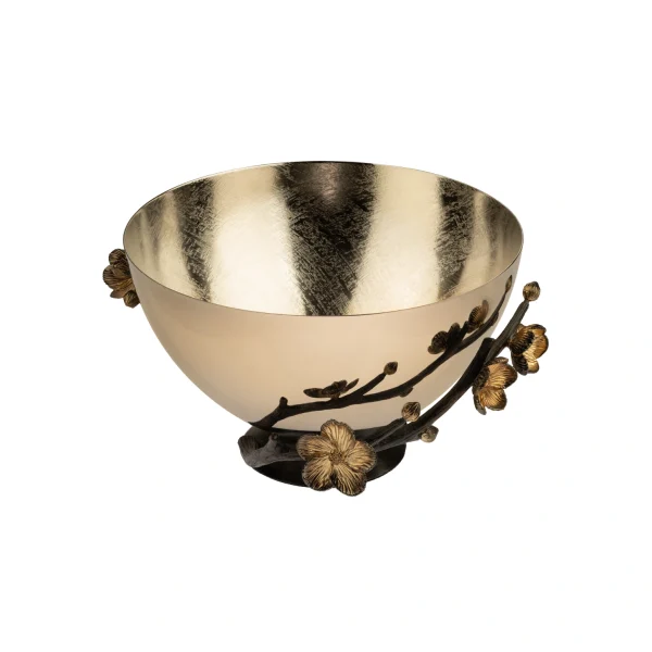 Fruit container Medium Silver brass Anemone  15796