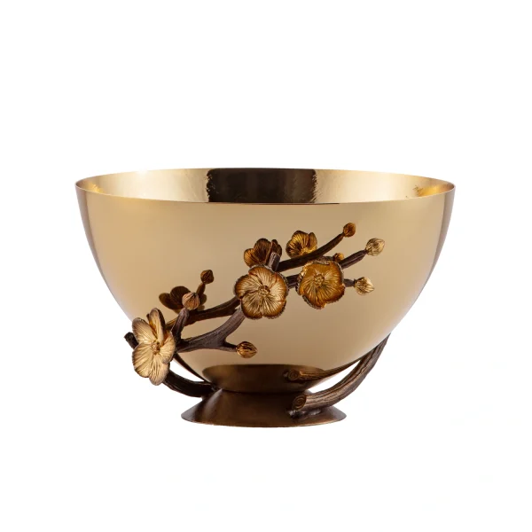 Fruit container Medium Golden brass Anemone  15784