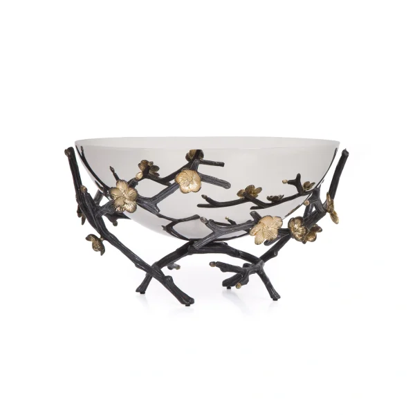 Fruit container  Silver brass Anemone  15402