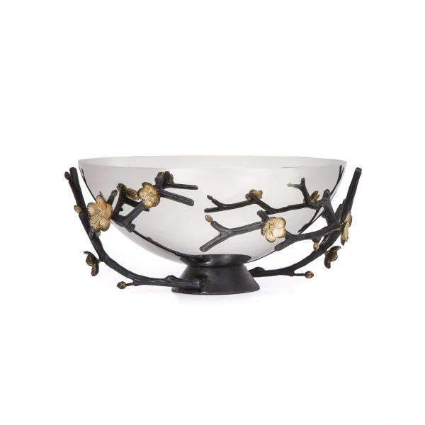 Fruit container  Silver brass Anemone  15403