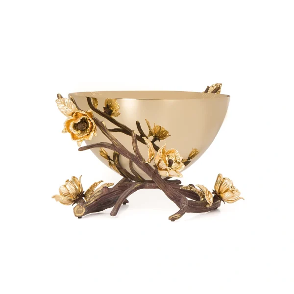 Fruit container Golden brass Adonis  15776
