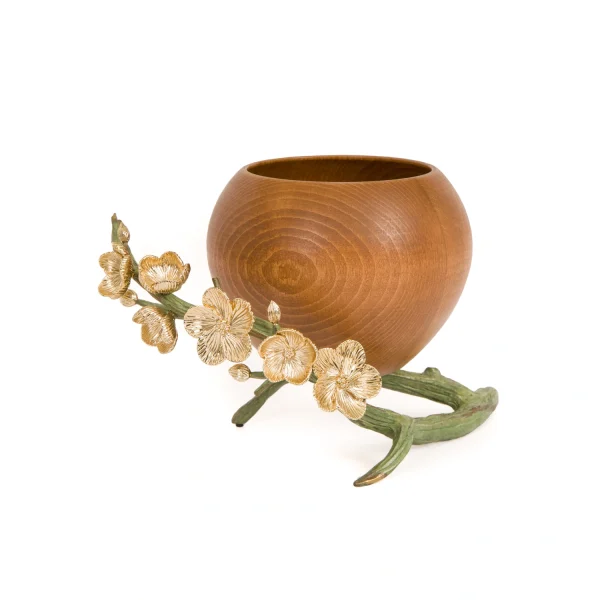 Nut container Green Wood  Anemone  15489