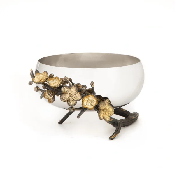 Nut container Silver brass Anemone  15398