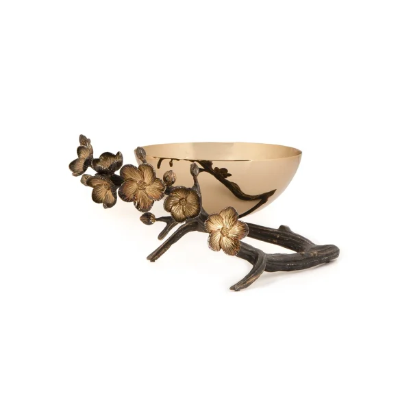 Nut container Golden brass Anemone  15415