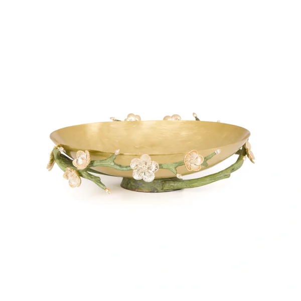 Sweet container Green Golden brass Anemone  15475